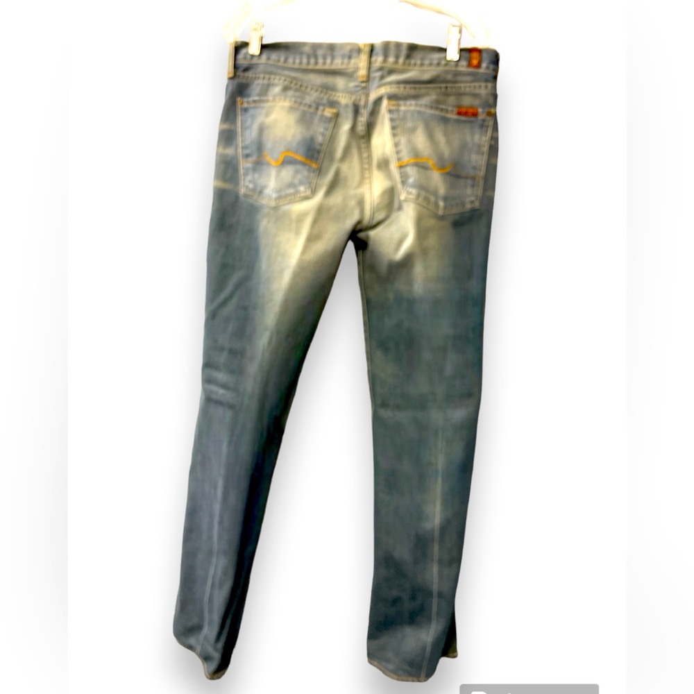 7 for all Mankind Classic Faded Denim Jeans (Sz 31 - Tall Girl Friendly)